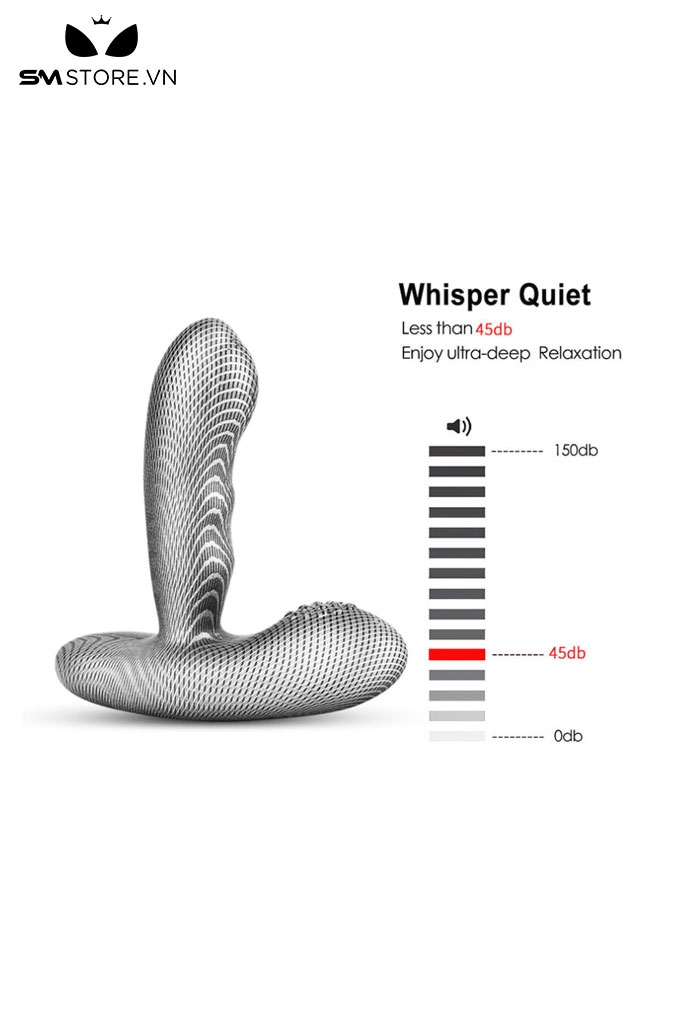 SMT1507 - Butt plug hậu môn silicon điều khiển mini 16 chế độ rung