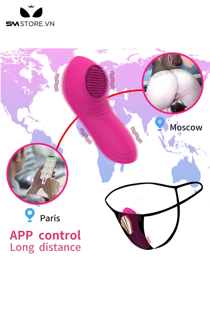 SMT1033 - Quần lót rung không dây có nam châm cố định dài 87mm
