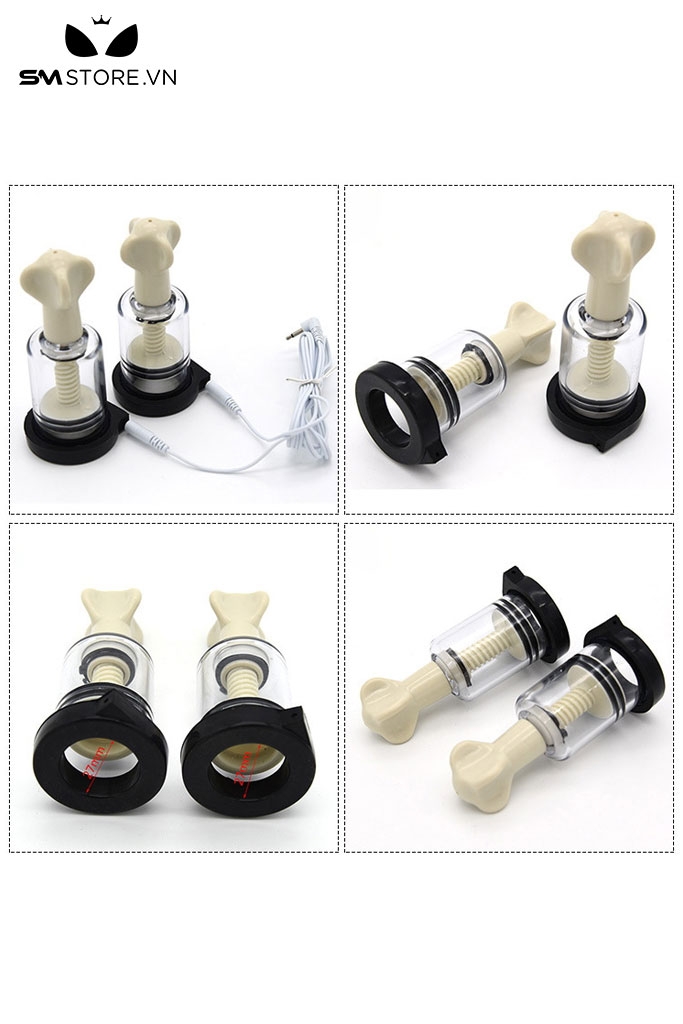 SMT688 - Bộ 1 cặp 2 chiếc hút núm vú với 4 size màu trắng