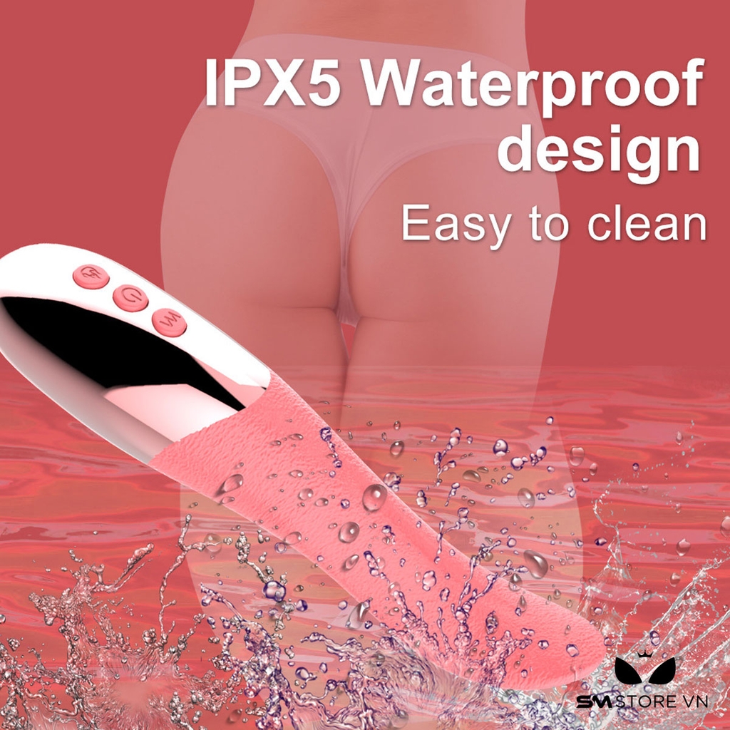 SMT1568 - Lưỡi rung 10 chế độ kèm sưởi ấm sạc điện chống nước