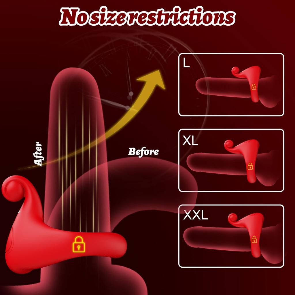 SMT2606 - Vòng rung đeo dương vật có 10 chế độ dài 4cm sạc điện