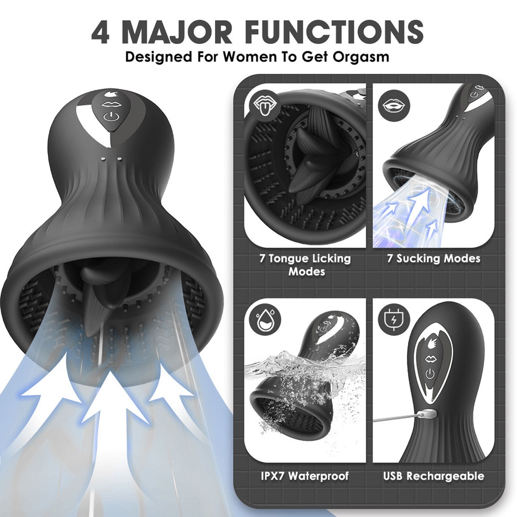 SMT2788 - Máy rung hút núm vú silicon có 10 chế độ sạc điện