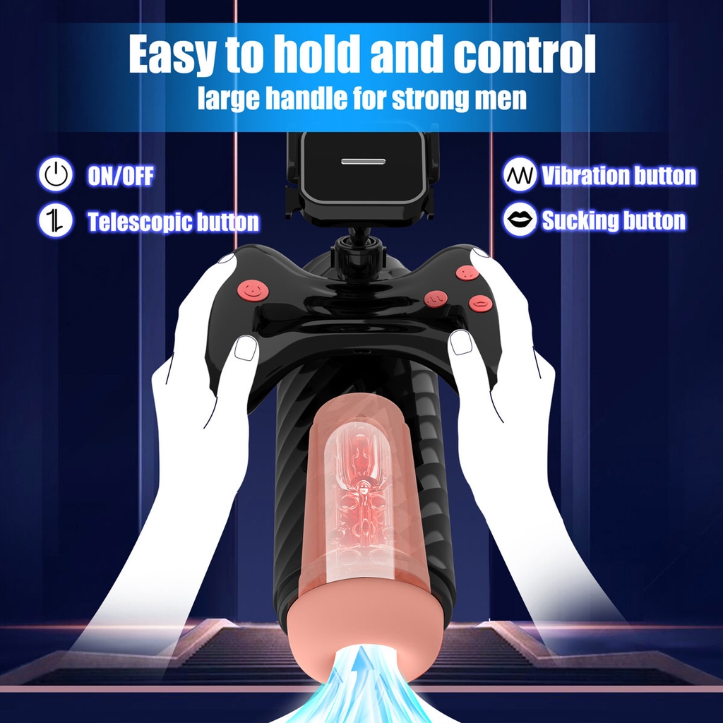 SMT2720 - Cốc thủ dâm tự đông rung hút có chỗ gắn điện thoại