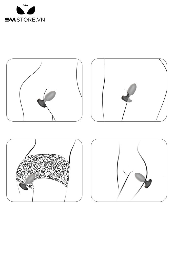 SMT2710 - Máy rung hậu môn điều khiển qua APP có 9 tần số sạc điện