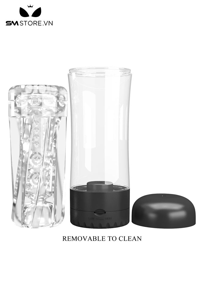 SMT2770 - Cốc thủ dâm trong suốt có rung Pretty Love tháo rời dài 19cm