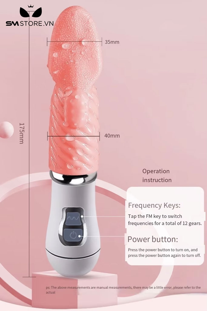 SMT113 - Lưỡi rung mini silicon dài 175mm sạc điện chống nước