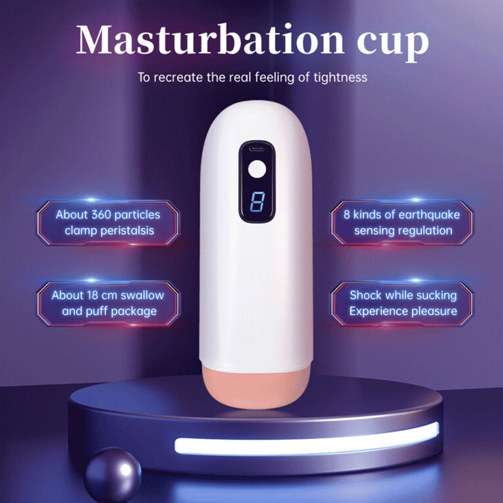 SMT2949 - Cốc thủ dâm có rung 8 tần số FOX sạc điện dài 185mm