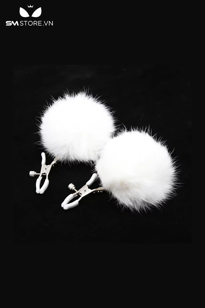 SMT1749 - Kẹp ti có nấc điều chỉnh kèm đuôi thỏ mềm dài 13.2cm