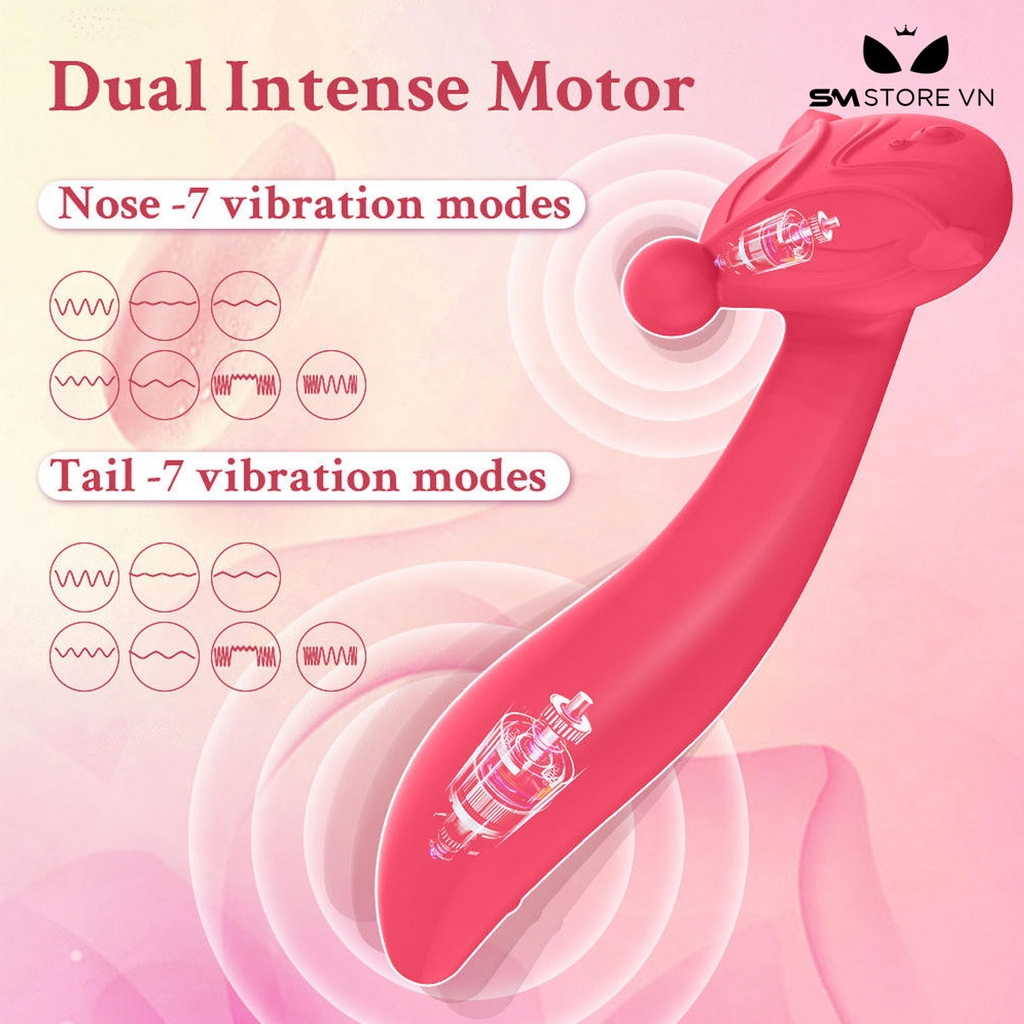 SMT1570 - Máy rung 2 đầu mũi và đuôi có 7 chế độ dài 17.5cm