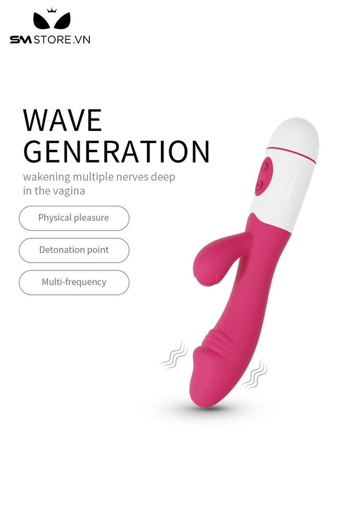 SMT3111 - Dương vật giả rung có nhánh phụ có 10 chế độ sạc điện