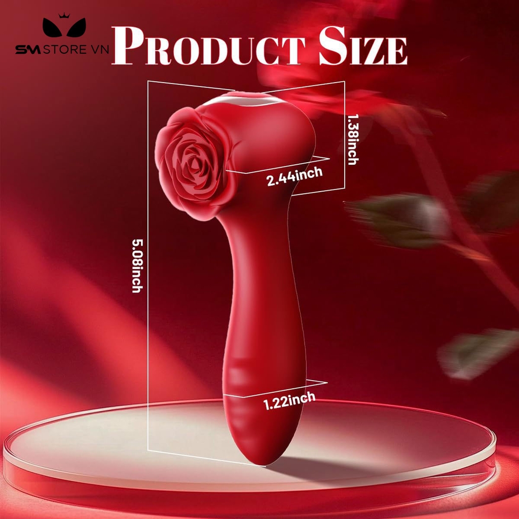 SMT2828 - Máy rung âm vật bông hoa hồng có 10 chế độ sạc điện