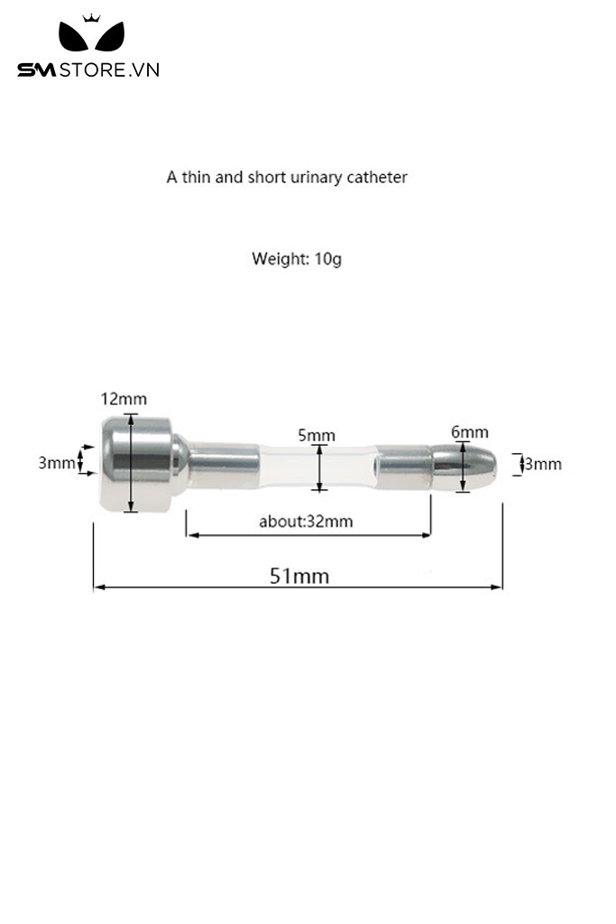 SMT2638 - Khóa dương vật inox mặt dẹt hình cỏ ba có 4 nhánh