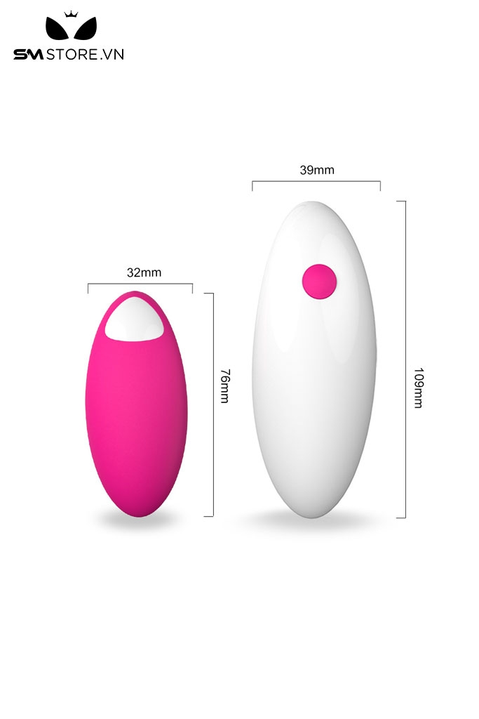 SMT1394 - Trứng rung có dây với 7 tần số dài 109mm bằng silicon