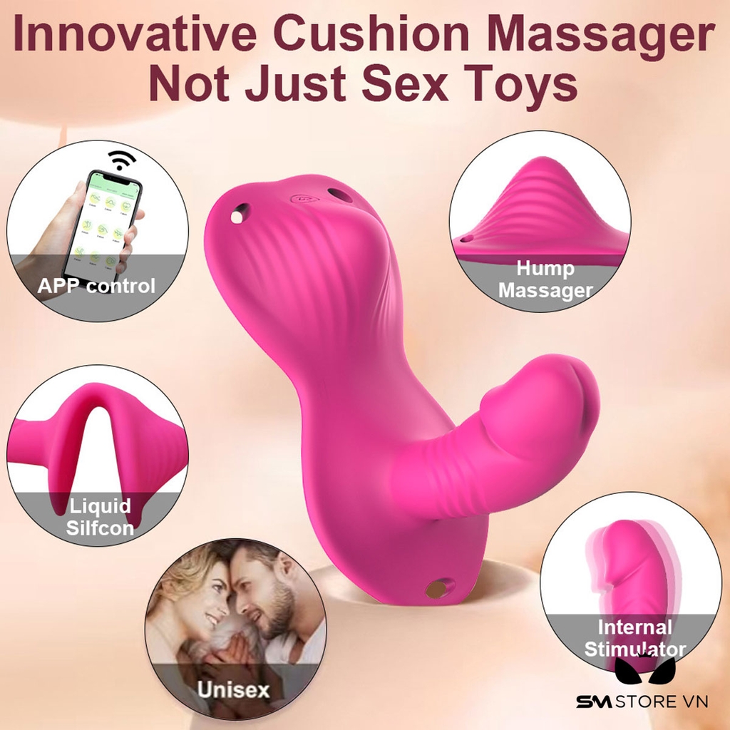 SMT2008 - Máy rung hậu môn silicon có 9 chế độ điều khiển qua APP