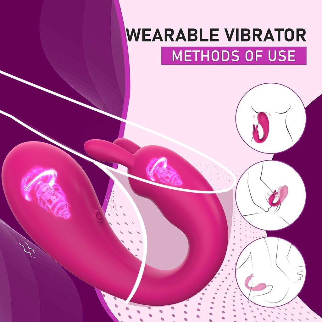 SMT2612 - Trứng rung 2 đầu tai thỏ có 9 chế độ điều khiển qua APP