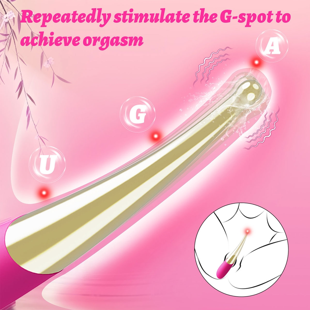 SMT2362 - Máy rung có 10 chế độ hình que cong silicon dài 15.6cm