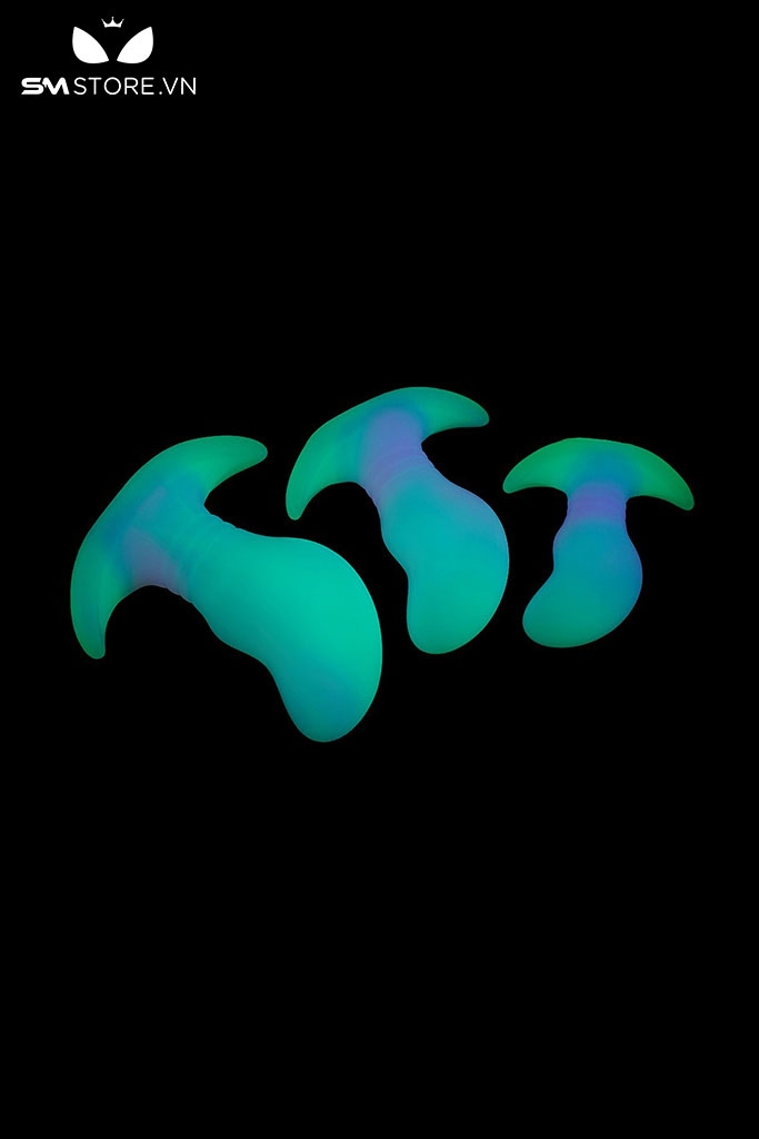 SMT1298 - Phích cắm hậu môn phát sáng bằng silicon mềm có 3 size