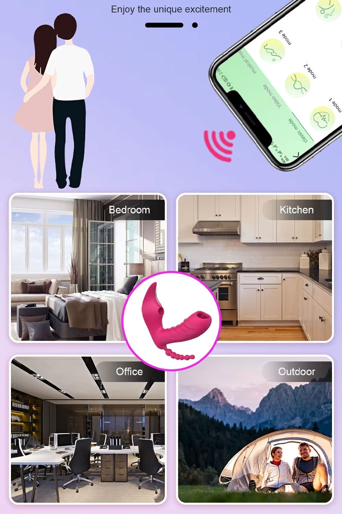 SMT1505 - Máy rung liếm hút silicon có chế độ sưởi ấm đến 42 độ