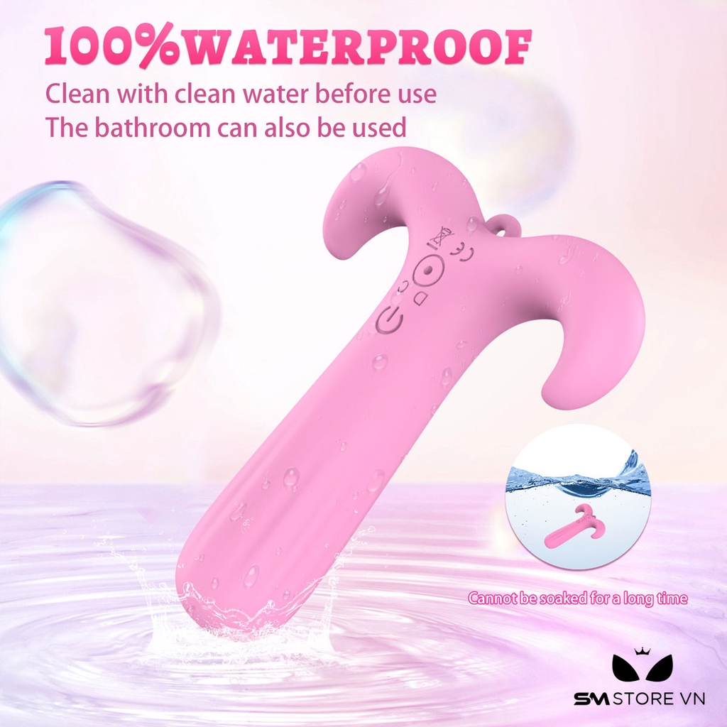 SMT2268 - Máy rung ngụy trang sừng con bạch dương hồng dài 10cm