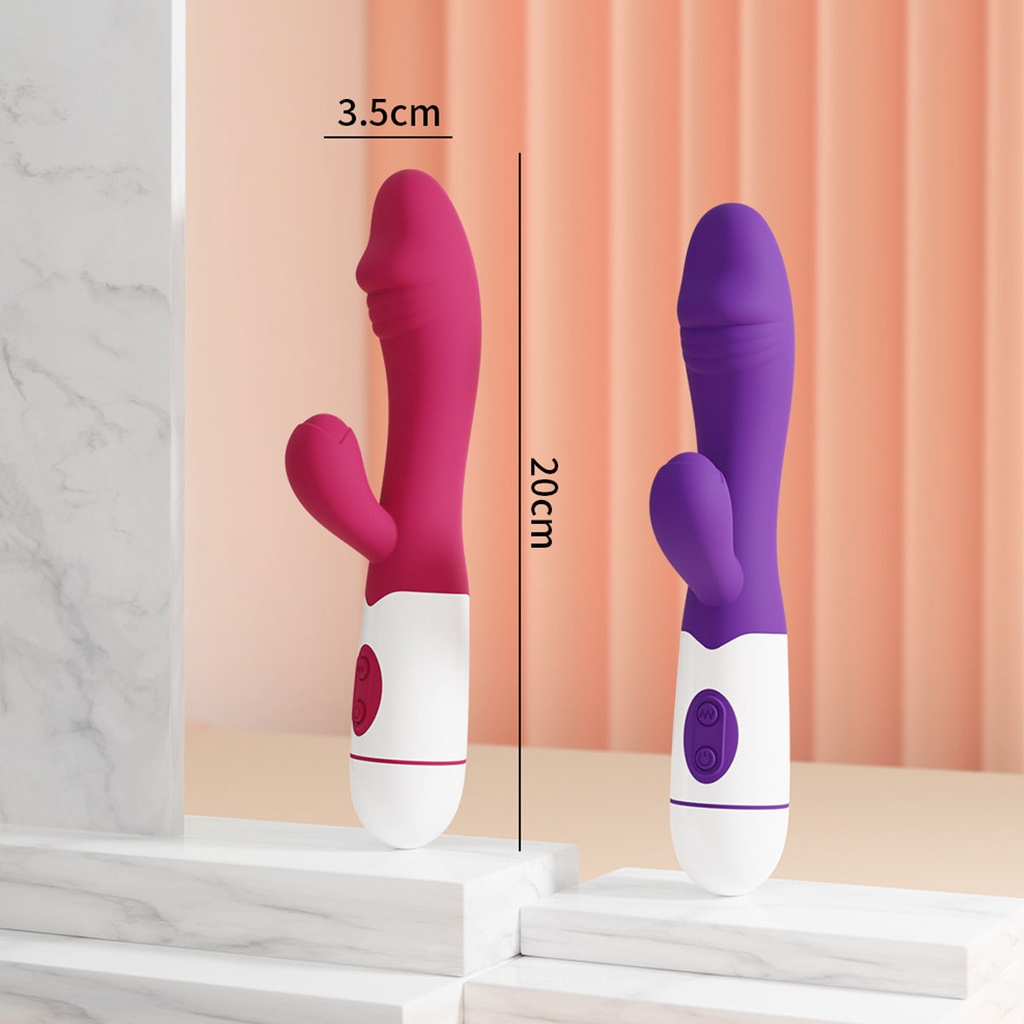 SMT3111 - Dương vật giả rung có nhánh phụ có 10 chế độ sạc điện