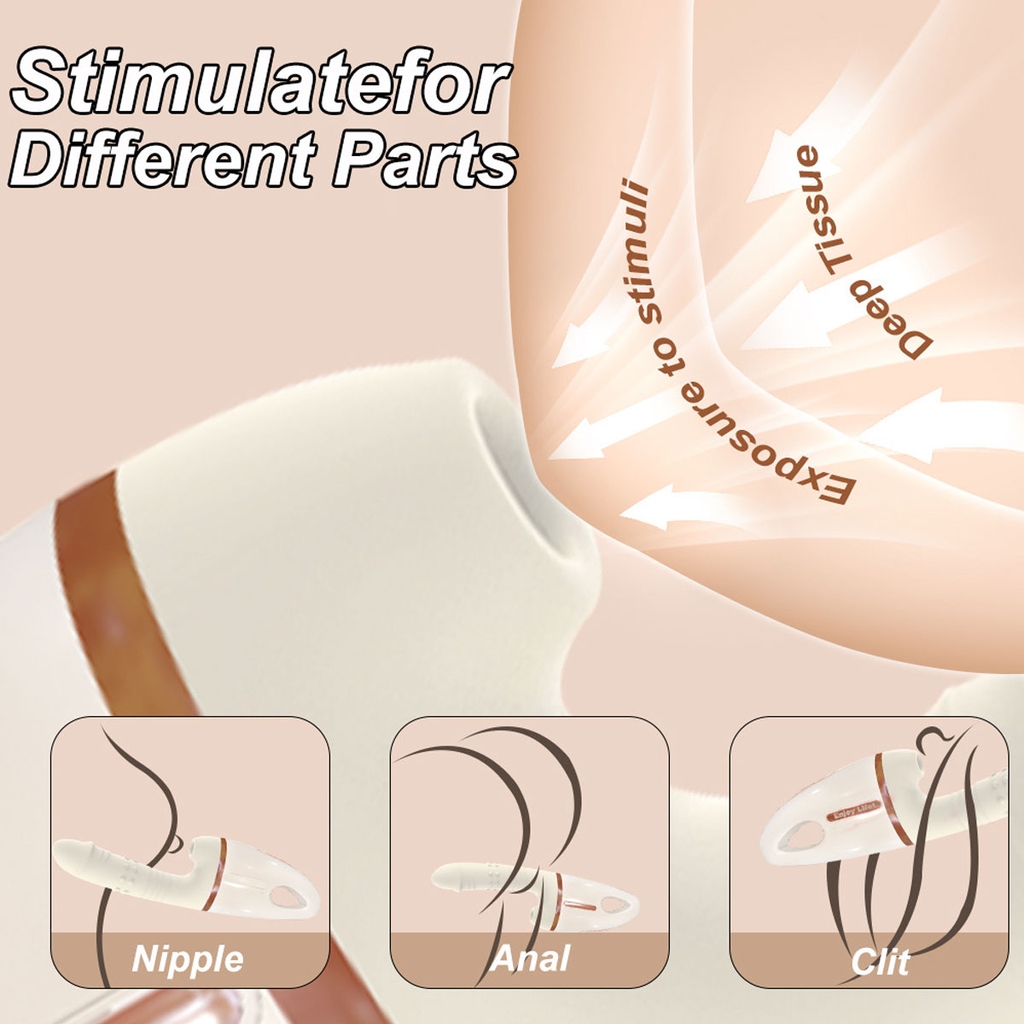 SMT2736 - Máy làm tình cầm tay có đế để tường rung hút 10 tần số