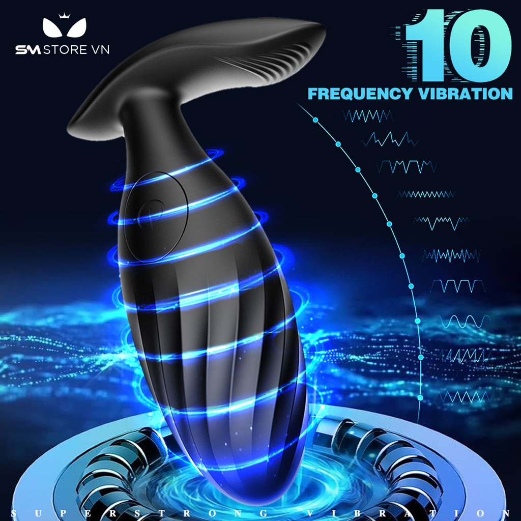 SMT2354 - Máy rung hậu môn kèm sốc điện điều khiển từ xa có 10 tần số