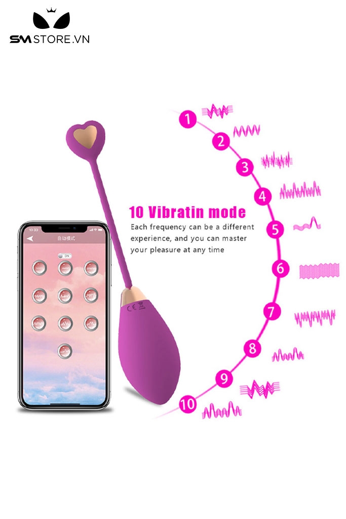 SMT1981 - Trứng rung không dây điều khiển từ xa dùng sạc điện dài 20.3cm