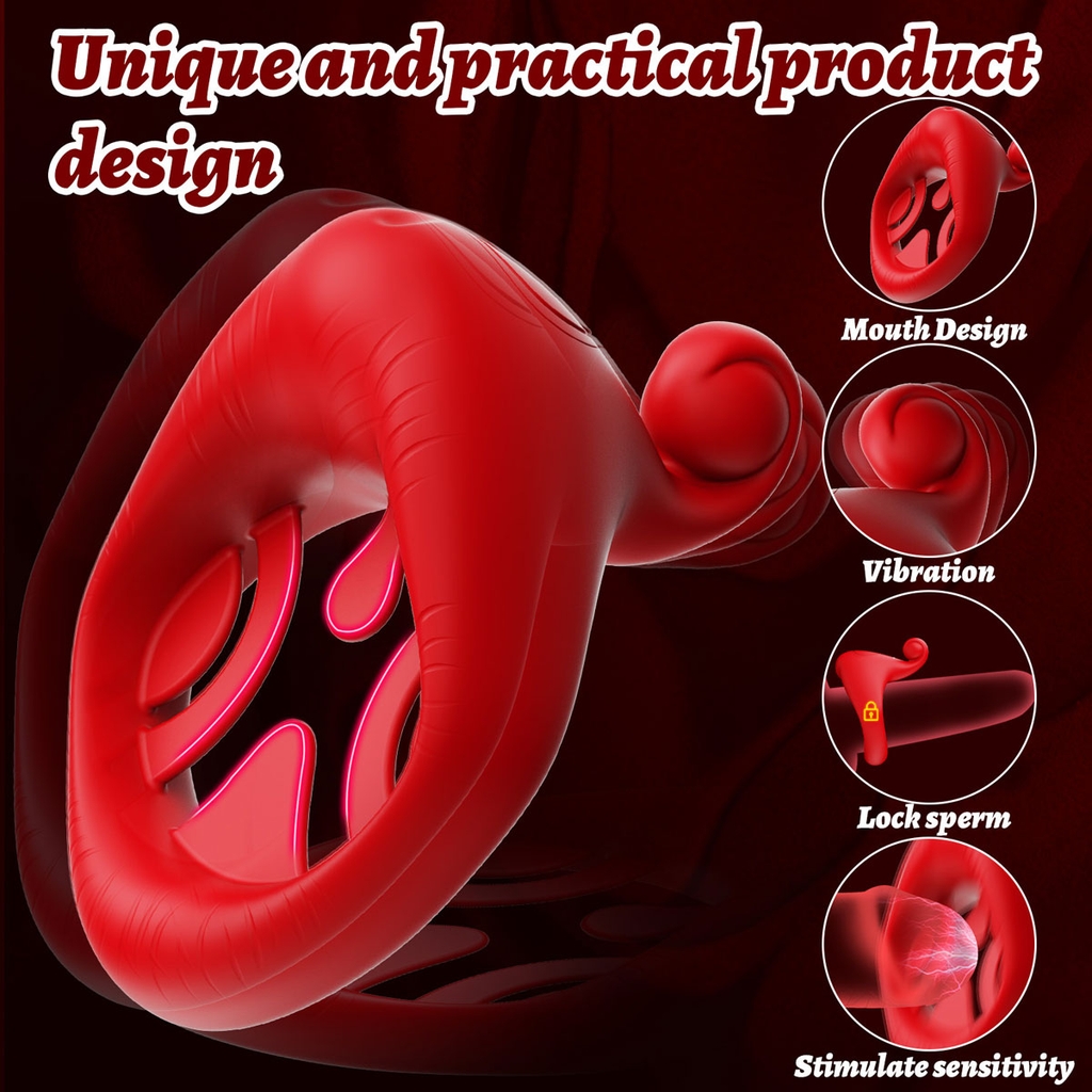 SMT2606 - Vòng rung đeo dương vật có 10 chế độ dài 4cm sạc điện