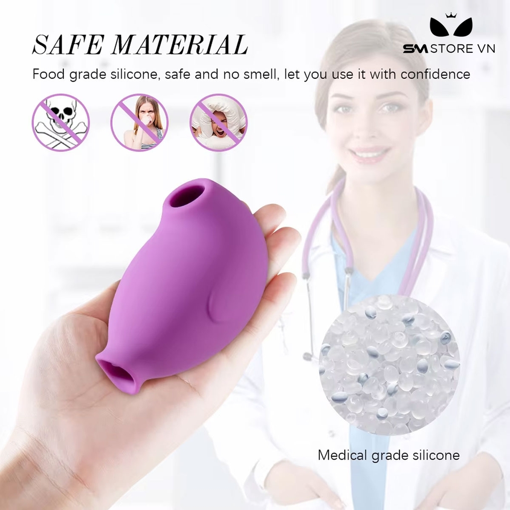 SMT2735 - Máy hút âm đạo có lưỡi liếm và 10 chế độ rung sạc điện