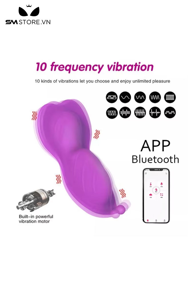 SMT2232 - Máy rung âm vật điều khiển từ xa có 10 tần số sạc điện