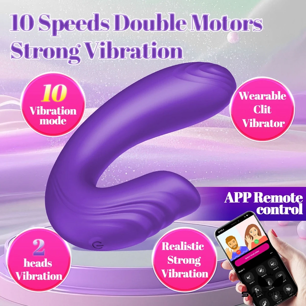 SMT2267 - Máy rung 2 đầu có 10 chế độ sạc điện điều khiển qua APP