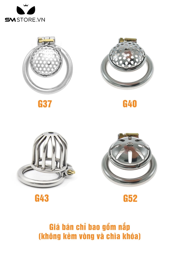 SMT10000 - Phụ kiện khóa dương vật với 16 kiểu lồng khóa inox