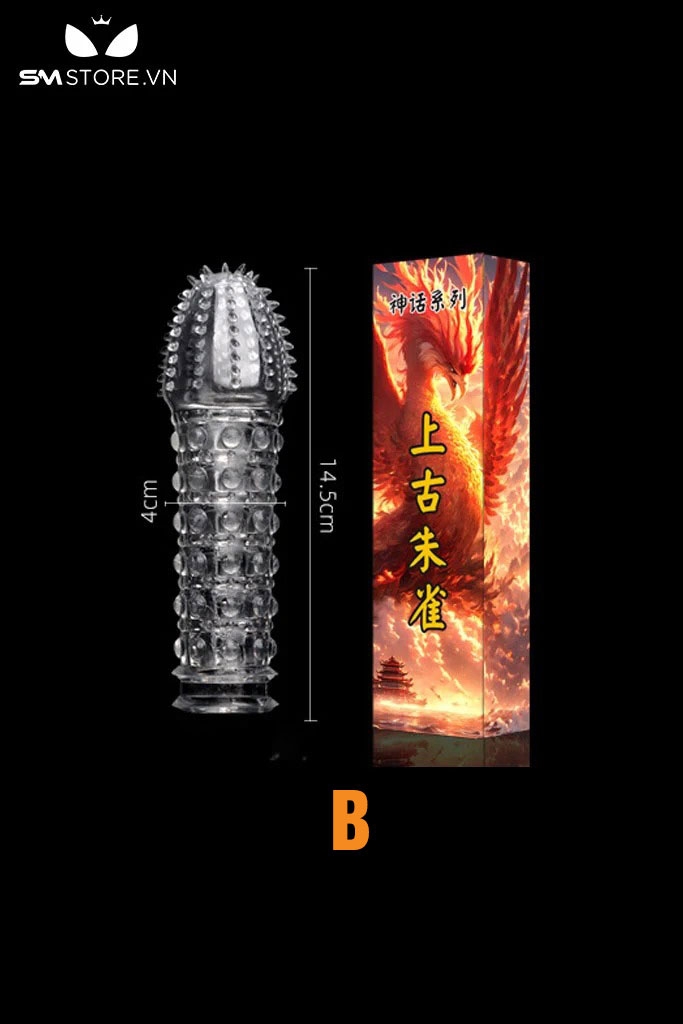 SMT886 - Bao cao su đen đôn dên khúc giữa có bi và có gai nhỏ li ti