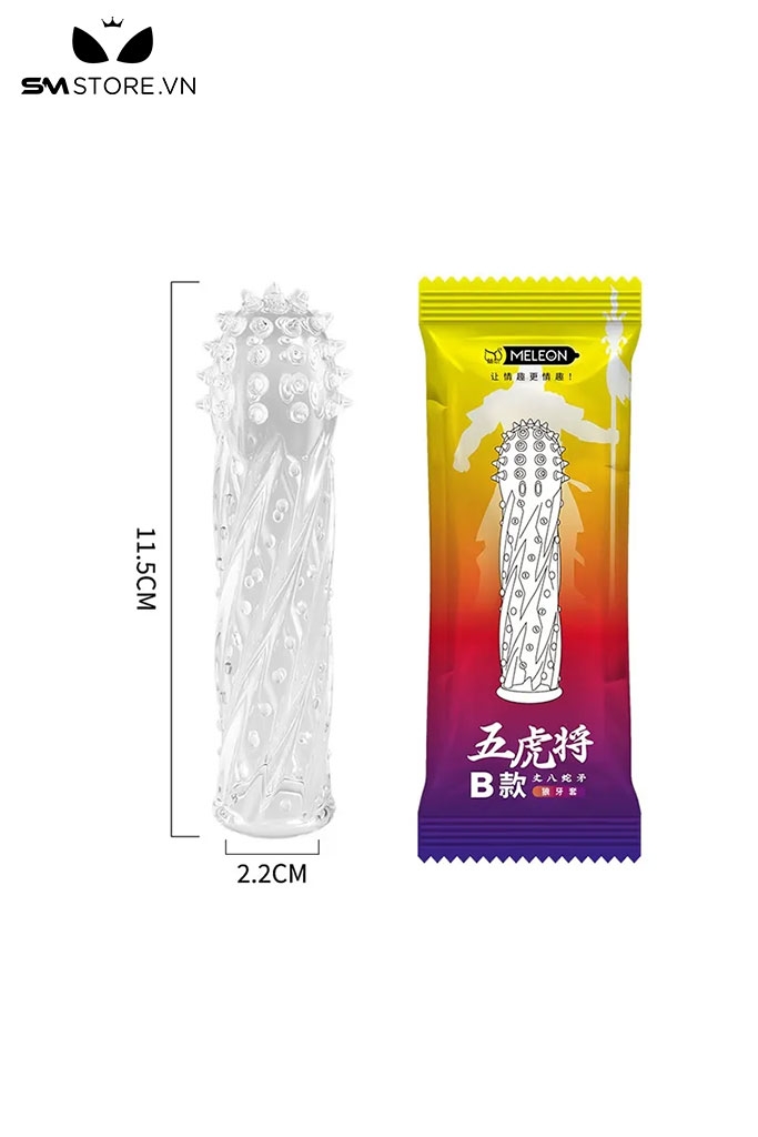SMT884 - Bao cao su có gai kích thích âm đạo trong suốt dài 11.5cm