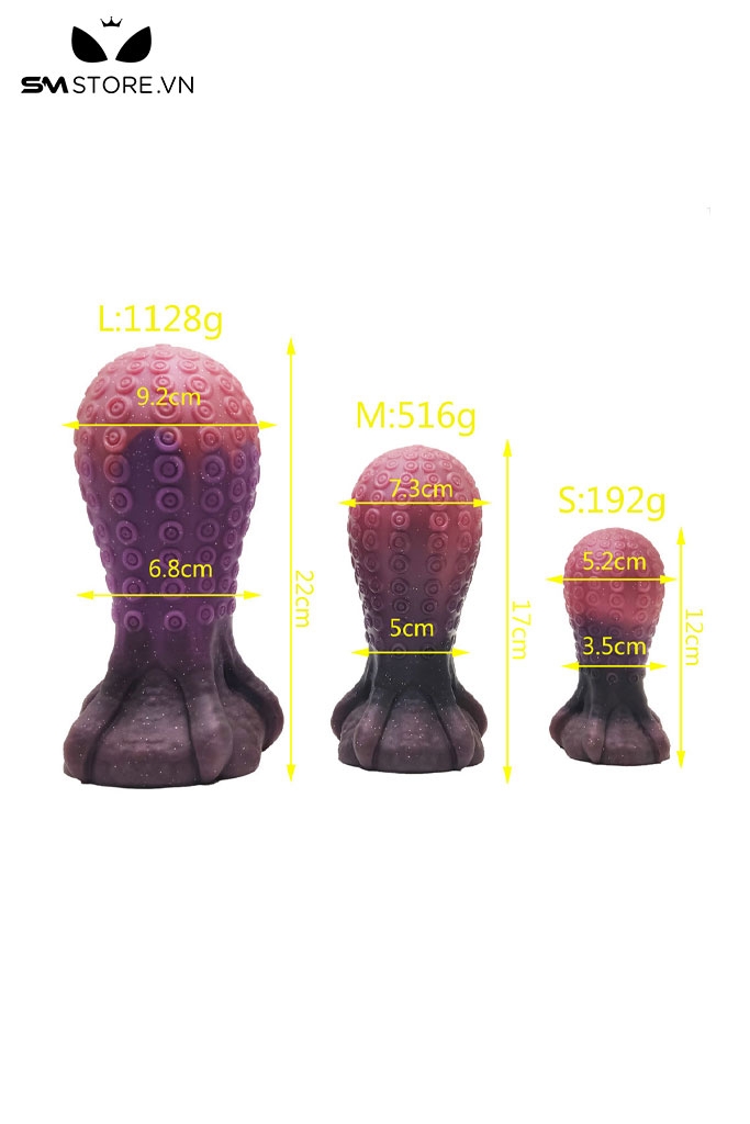 SMT3014 -  Đồ chơi hậu môn xúc tu bạch tuộc dài 12,17,22cm