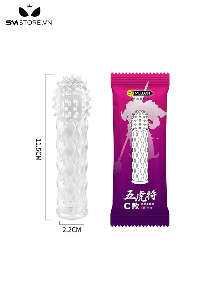 SMT884 - Bao cao su có gai kích thích âm đạo trong suốt dài 11.5cm