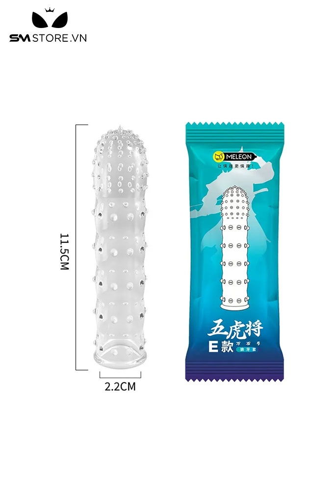 SMT884 - Bao cao su có gai kích thích âm đạo trong suốt dài 11.5cm