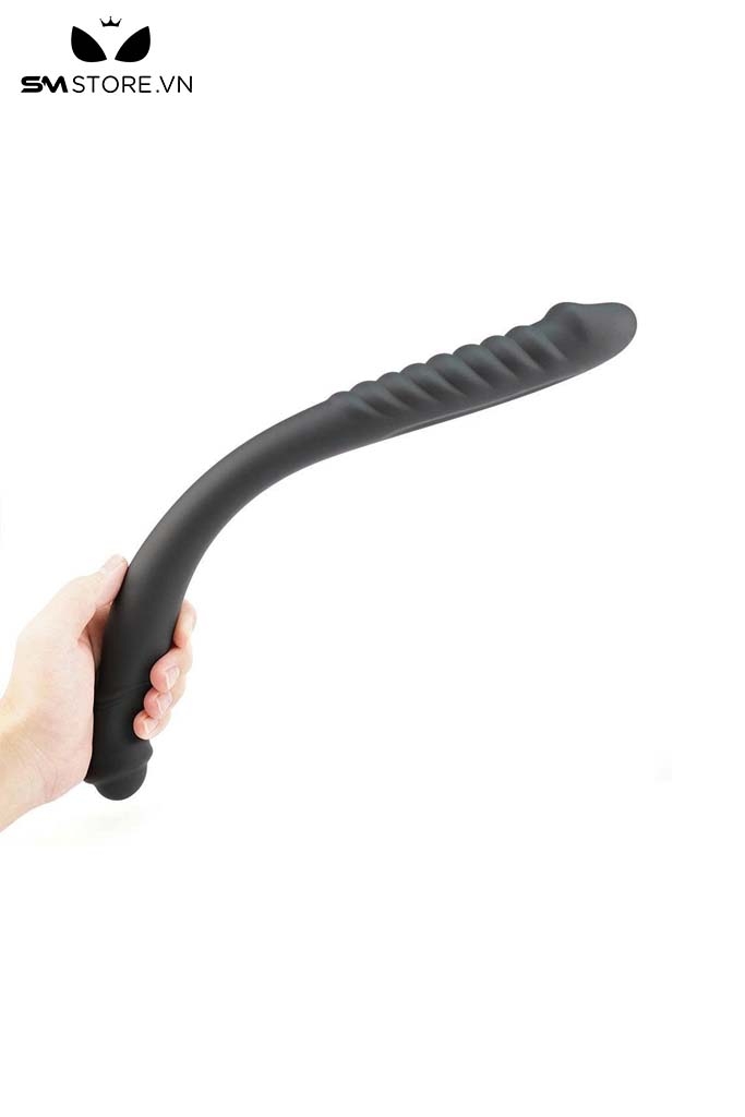 SMT1614 - Dương vật giả 2 đầu silicon uốn cong được dài 42mm