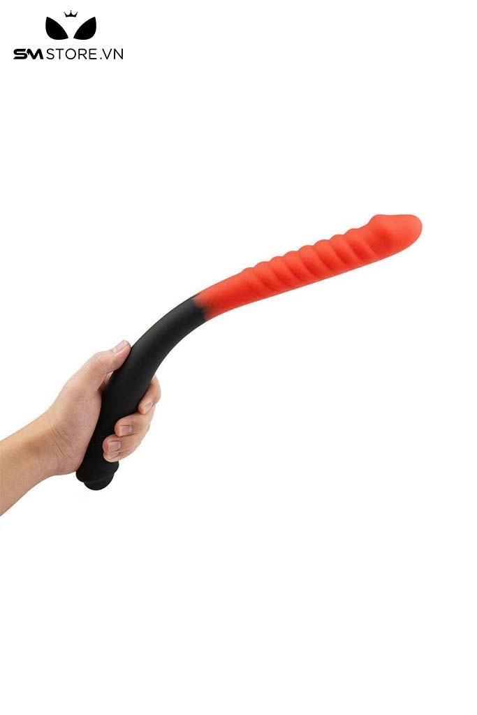 SMT1614 - Dương vật giả 2 đầu silicon uốn cong được dài 42mm