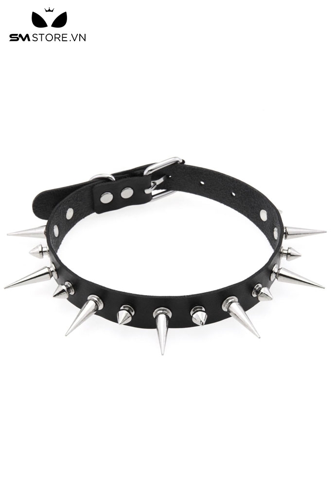 SMP196 - Vòng cổ choker đính đinh tán nhọn có nấc điều chỉnh dài 43cm