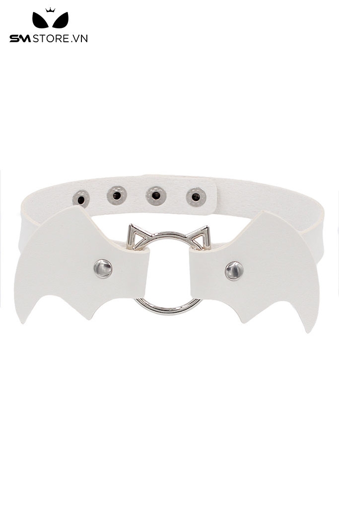 SMP199 - Chocker vòng cổ nữ mặt mèo rỗng mix hình cánh rơi
