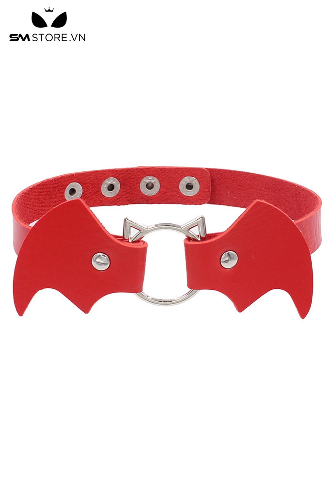 SMP199 - Chocker vòng cổ nữ mặt mèo rỗng mix hình cánh rơi