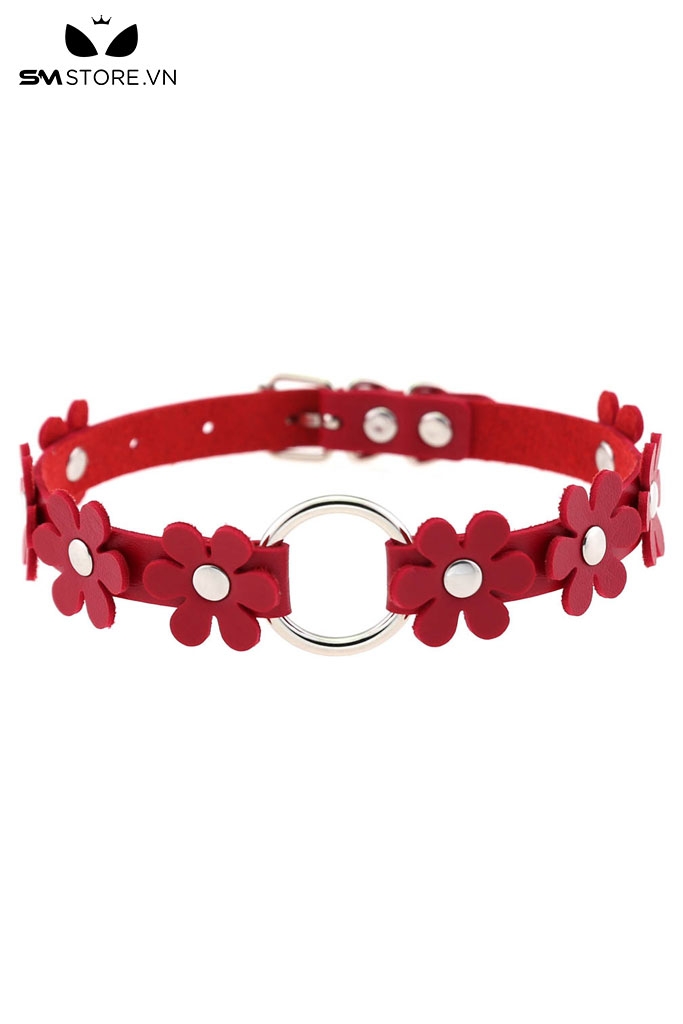 SMP206 -  Vòng cổ choker nữ thiết kế hình bông hoa 5 cánh bao quanh
