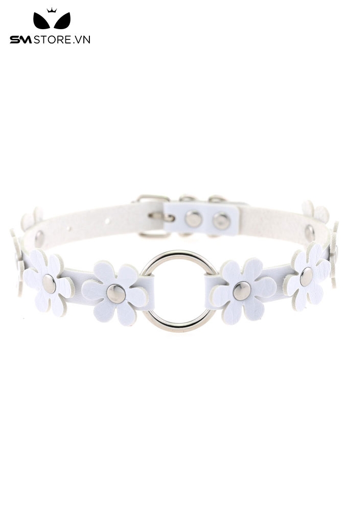 SMP206 -  Vòng cổ choker nữ thiết kế hình bông hoa 5 cánh bao quanh