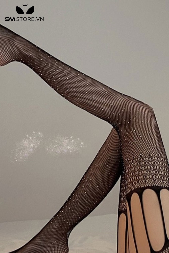 SMP250 - Quần tất lưới với mắt nhỏ đính đá sexy gợi cảm