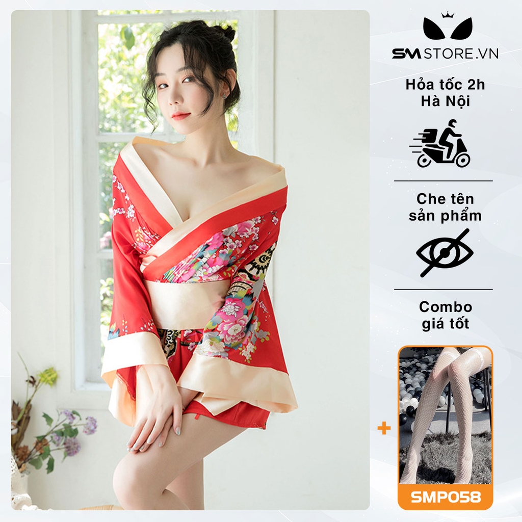 SMS047 - Đồ ngủ kimono cosplay nữ nhân Nhật Bản cách tân áo ngắn