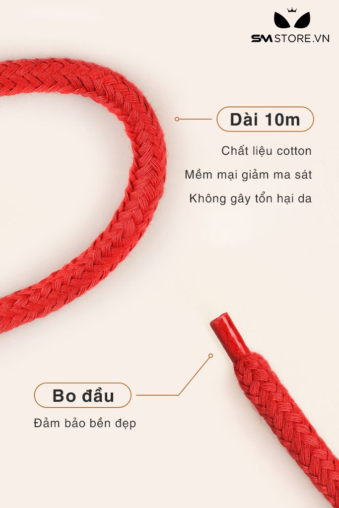 SMT104 - Dây trói tình yêu cotton 10m mịn màng không làm tổn hại da