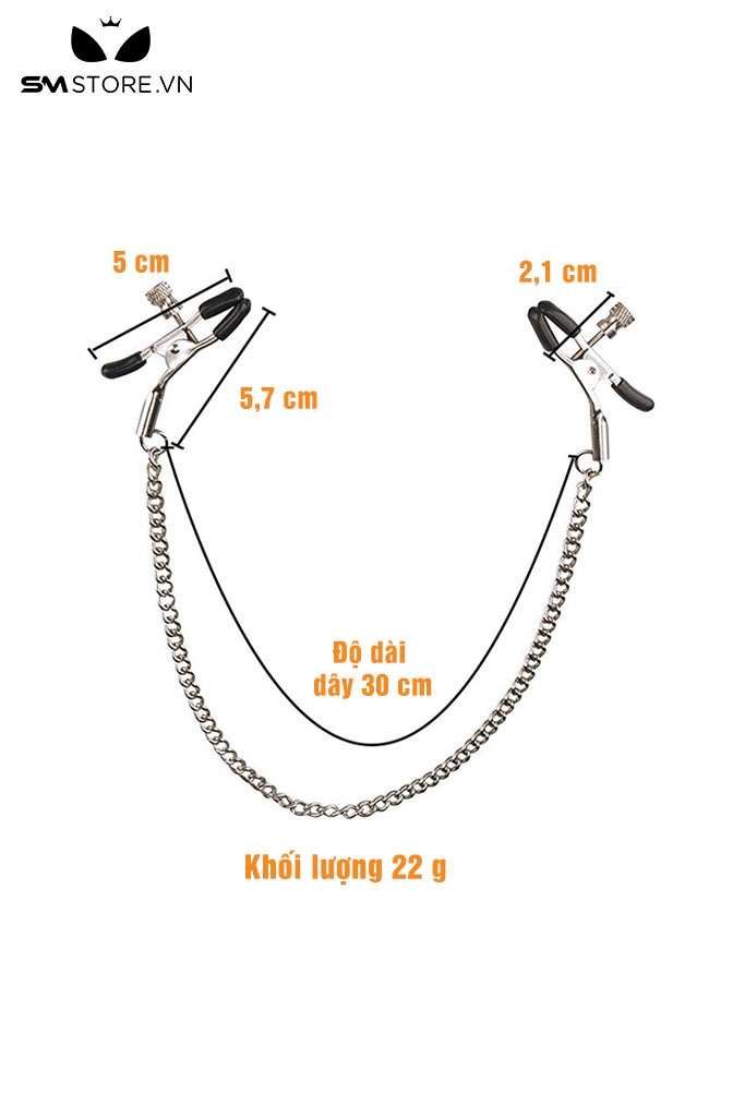 SMT035 - Kẹp núm vú có dây xích nhỏ kết nối dài 30cm 4 màu