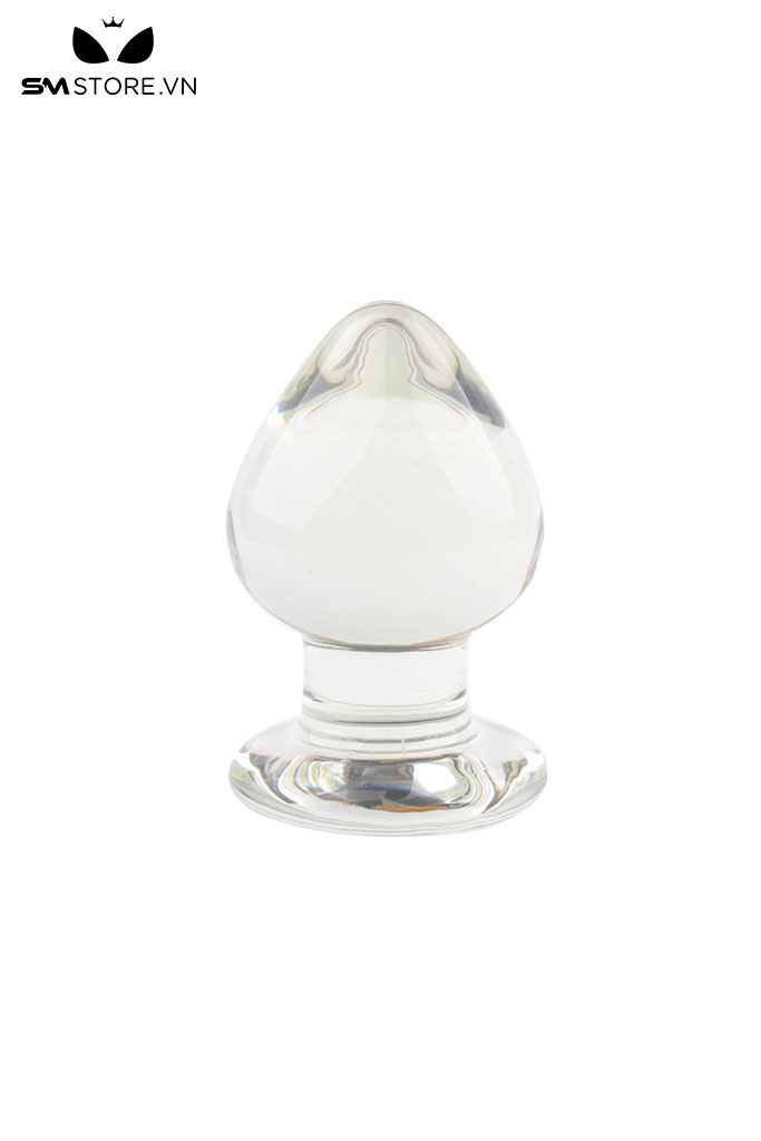 SMT092 - butt plug thủy tinh màu vàng trắng cực đẹp dài 8,8 cm