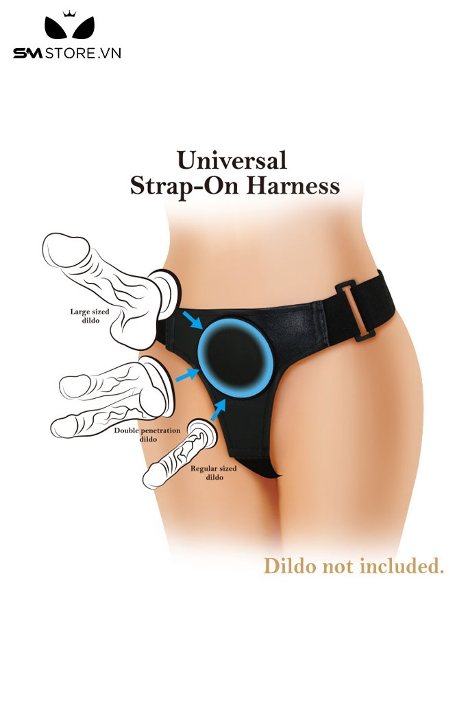 SMT1559 - Đai đeo dương vật có lỗ 9 cm vòng eo 58-64cm